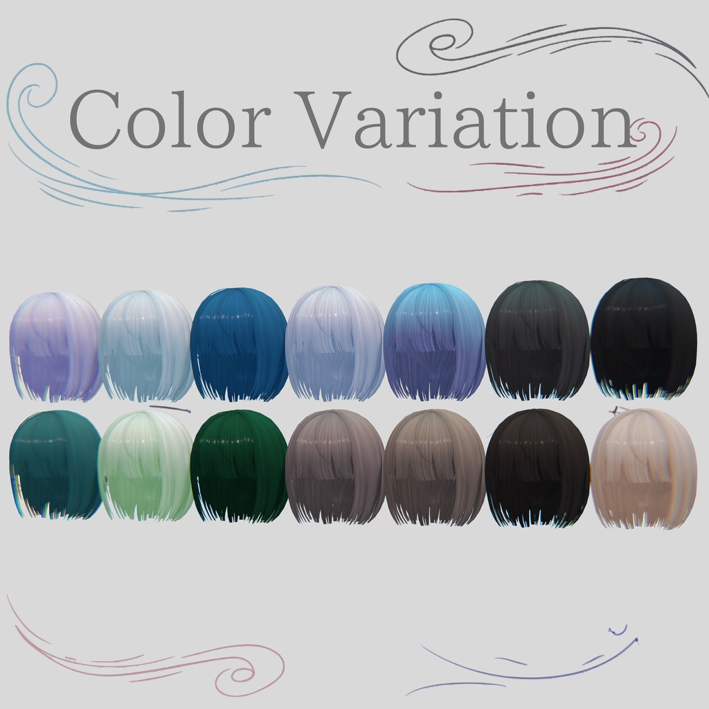 🌸SALE🌸【8Avatars】 Sinple Cat Cap&Bob Hair