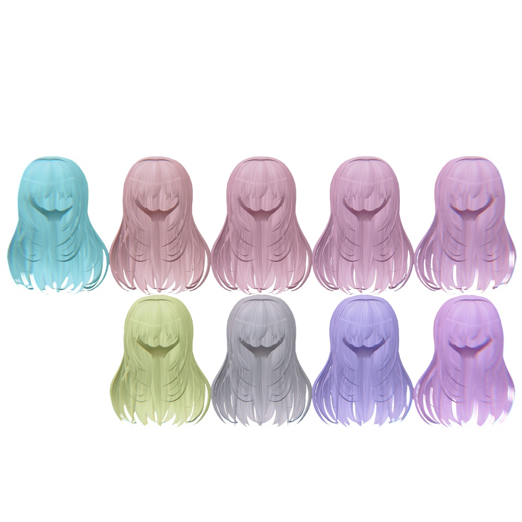 🌸SALE🌸2 Types of Long Hair 【VR CHAT】