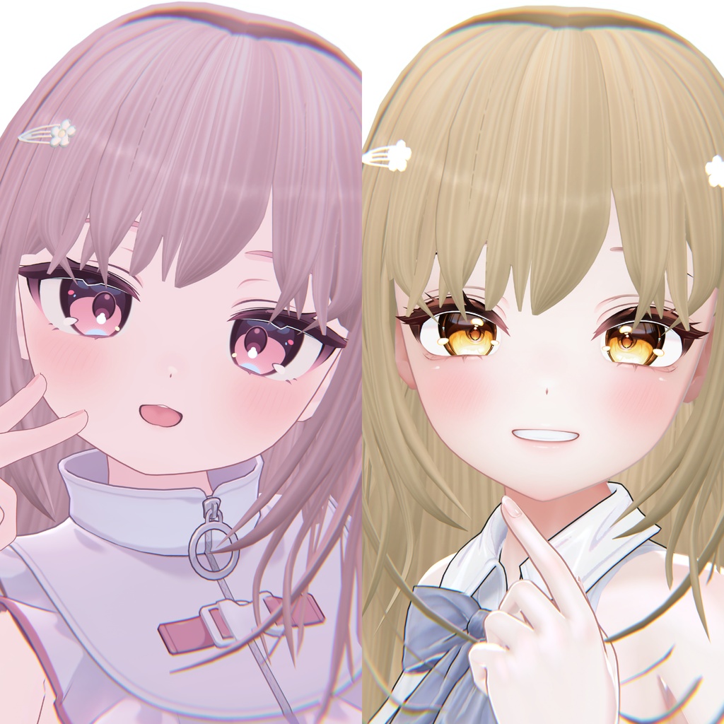 🌸SALE🌸2 Types of Long Hair 【VR CHAT】