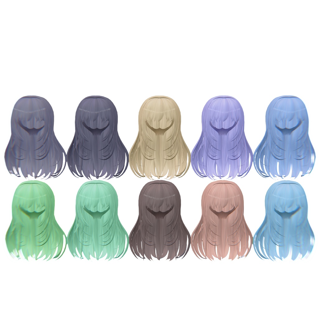 🌸SALE🌸2 Types of Long Hair 【VR CHAT】