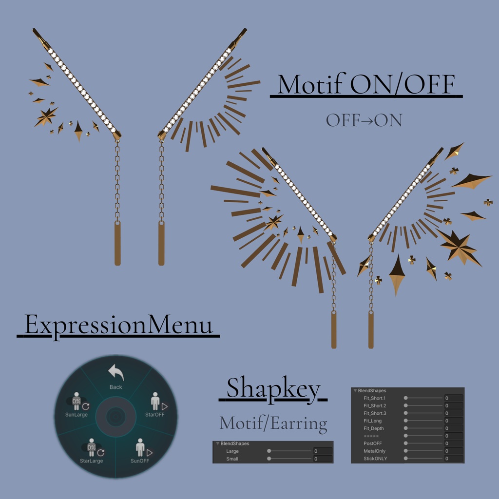 LineEarring-光芒- #Room606