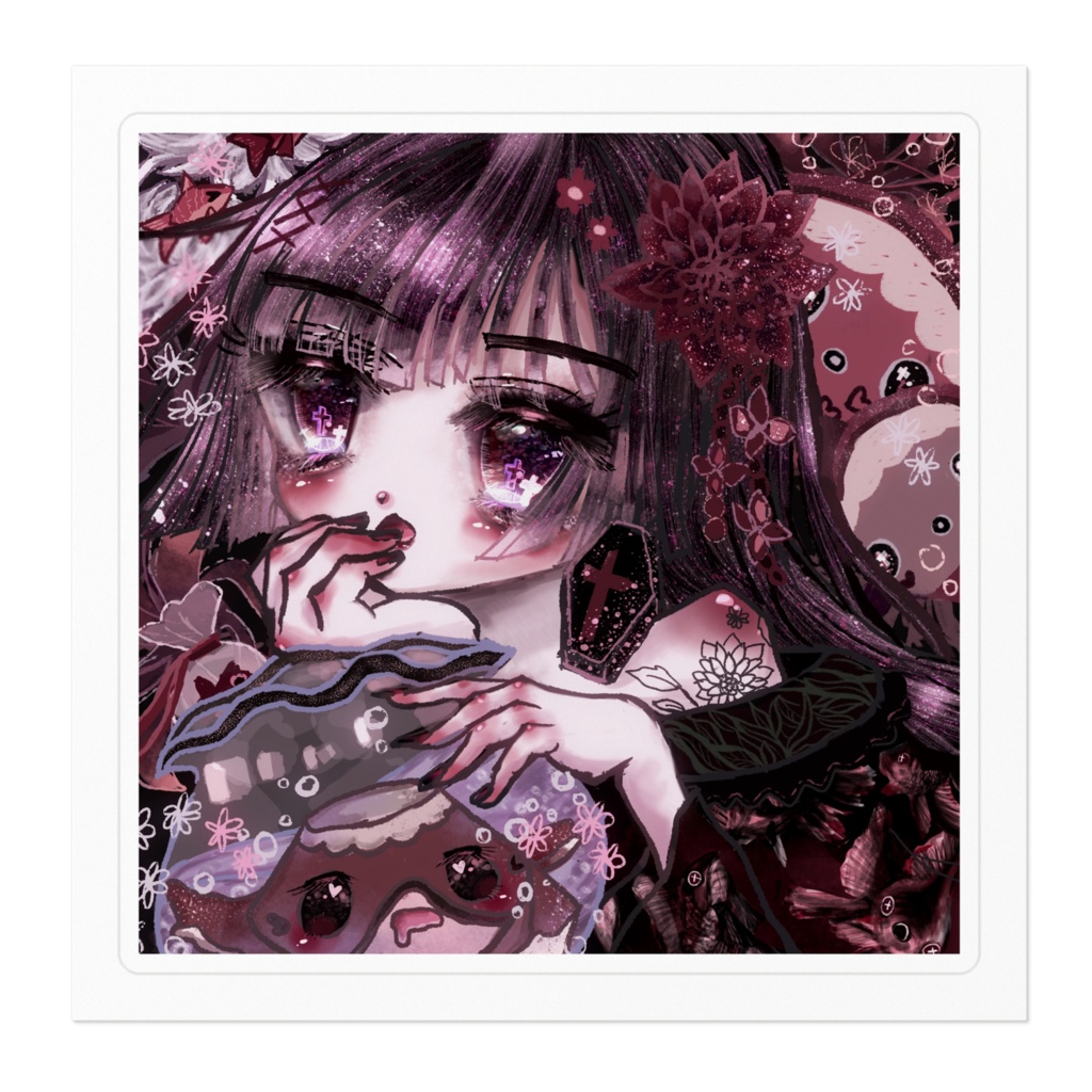 Summer in the Japanese Country Girl 彼岸金魚 ステッカー