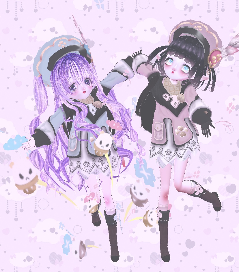 【Vroid衣装】 PINK KLEE! / BLUE KLEE!