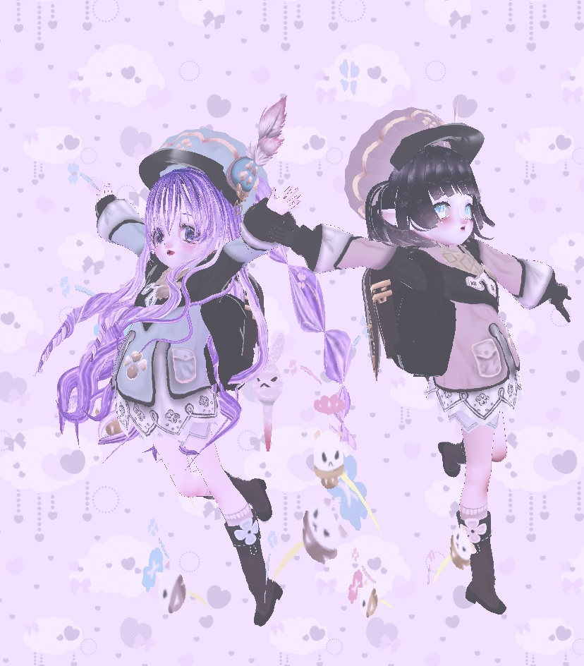 【Vroid衣装】 PINK KLEE! / BLUE KLEE!