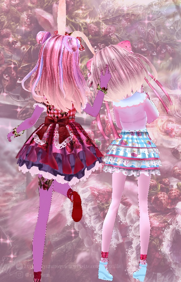 【Vroid衣装】いちごがりコーデ