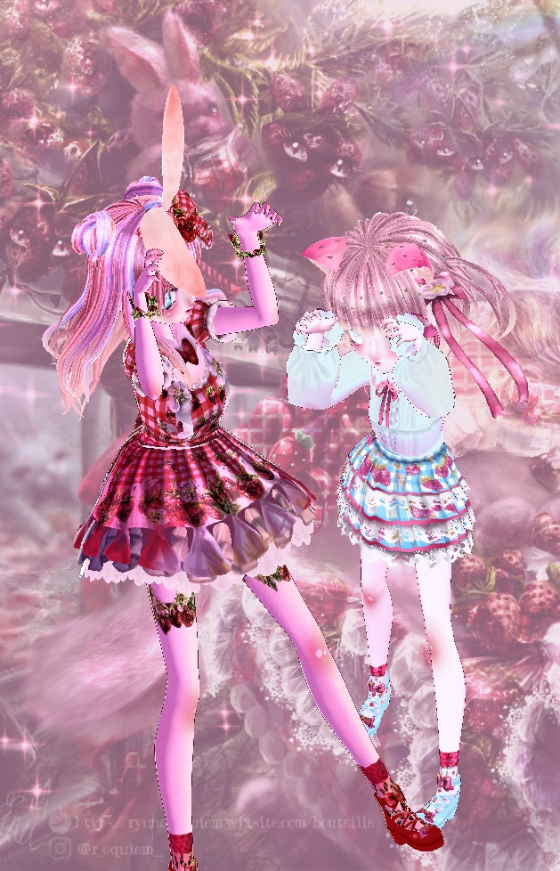 【Vroid衣装】いちごがりコーデ