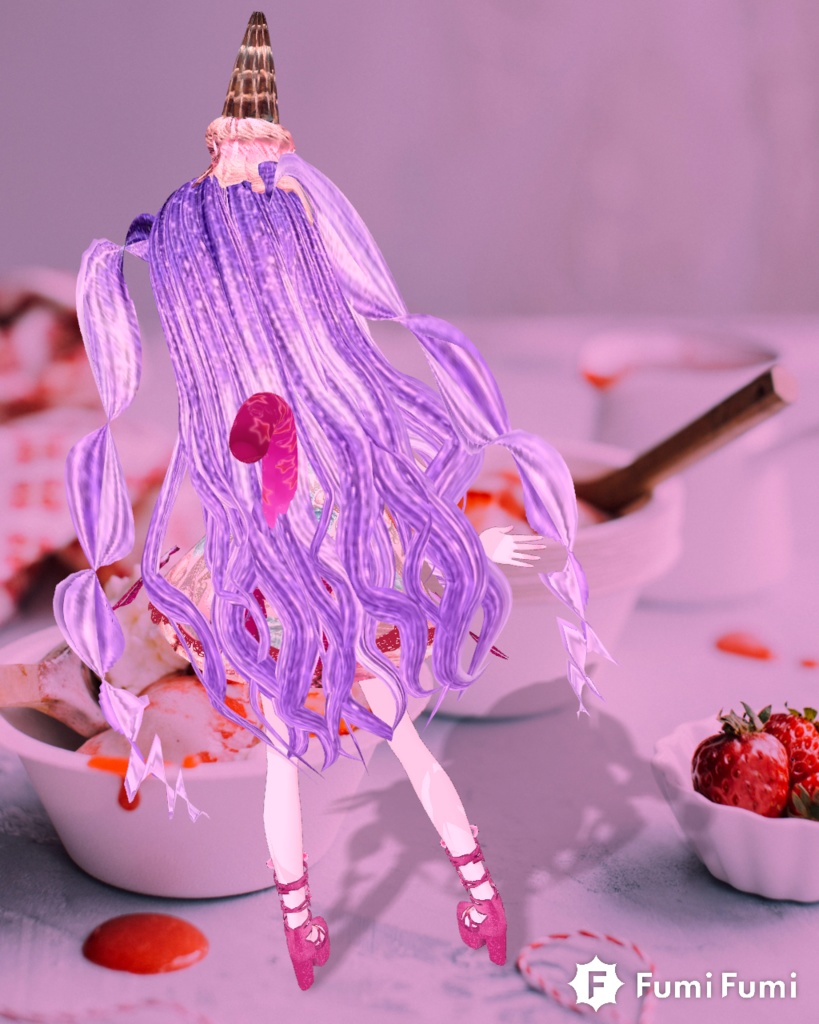 【Vroid衣装】シュワっと★アイスクリームワンピコーデ