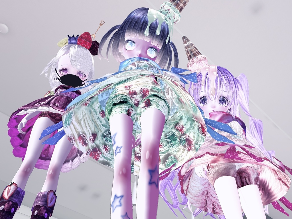 【Vroid衣装】【無料版あり】Berry Jellyコーデ