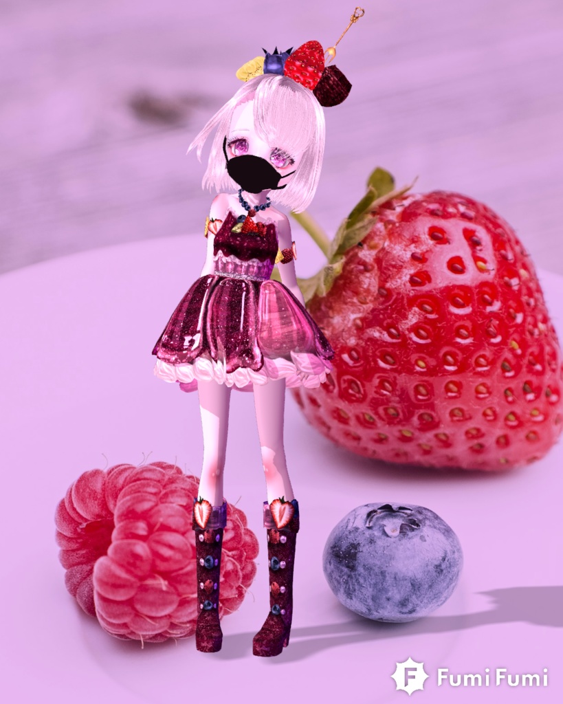 【Vroid衣装】【無料版あり】Berry Jellyコーデ