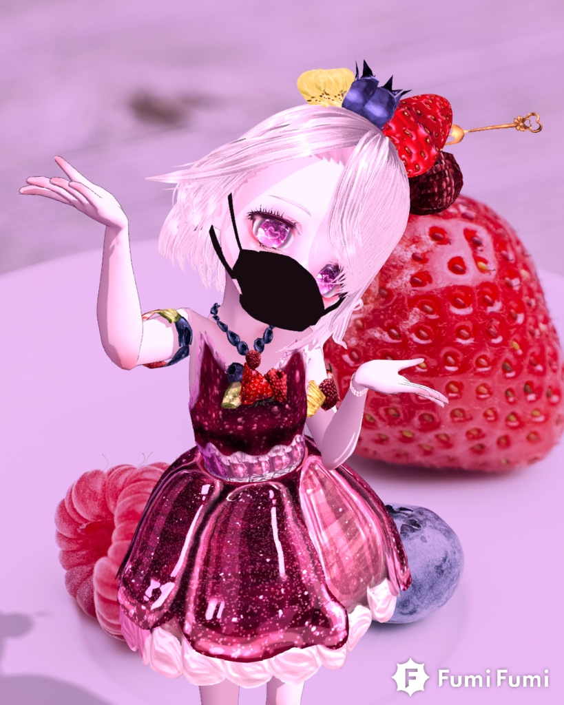 【Vroid衣装】【無料版あり】Berry Jellyコーデ