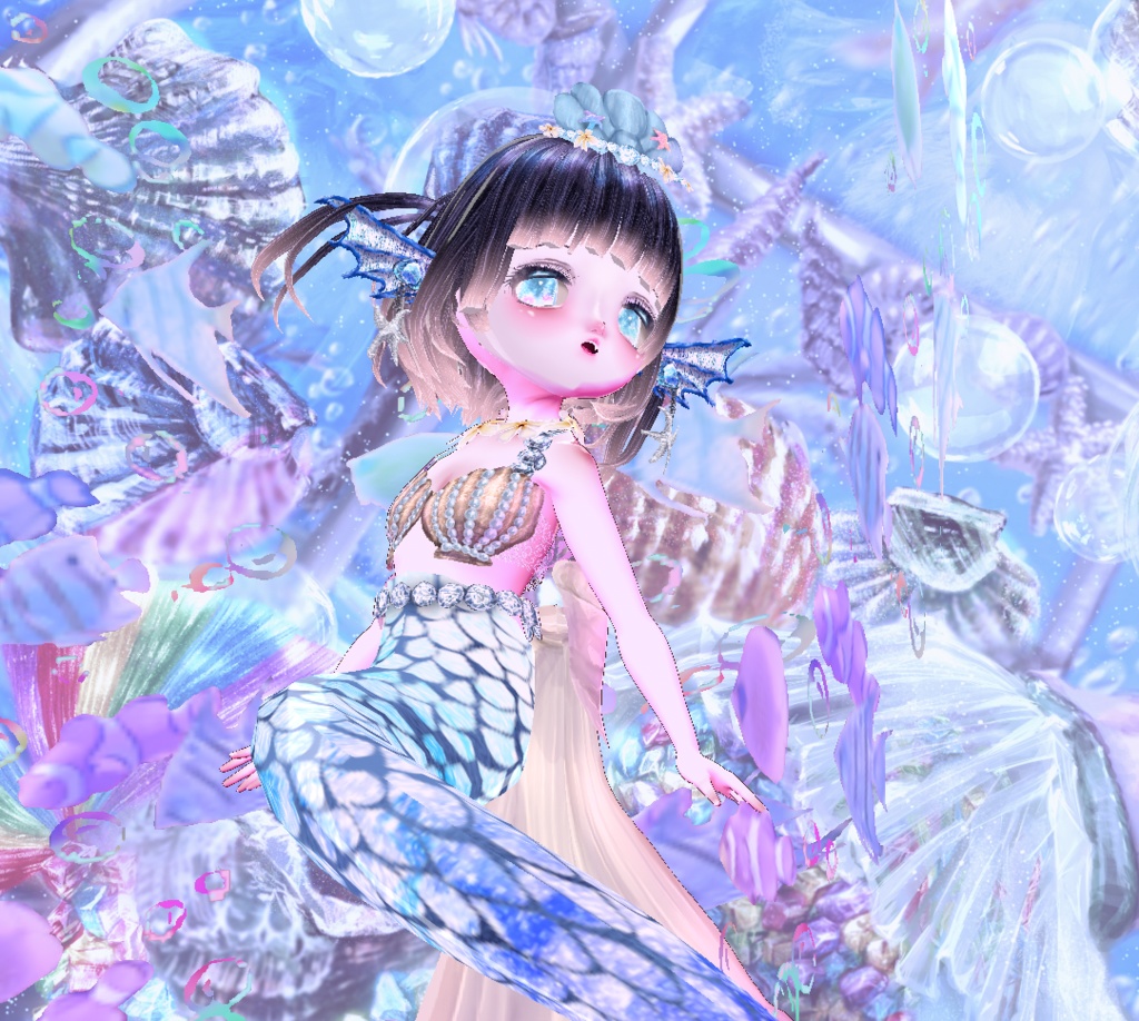 【Vroid衣装】ゆめかわマーメイドコーデ