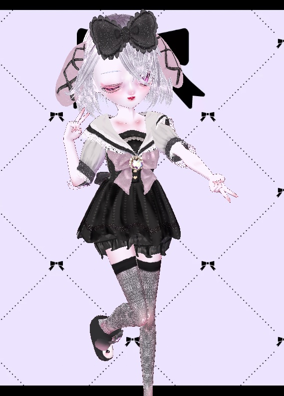 【Vroid衣装】キラ♡あま 耳つきセーラーカラーセットアップ