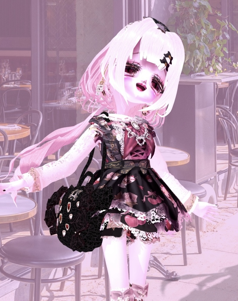 【Vroid衣装】チェリー&ストロベリーパルフェコーデ