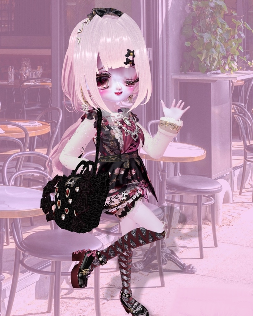 【Vroid衣装】チェリー&ストロベリーパルフェコーデ