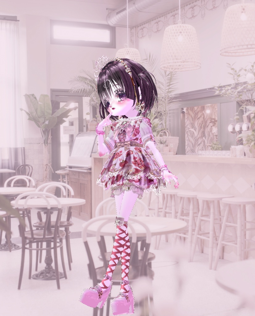 【Vroid衣装】チェリー&ストロベリーパルフェコーデ