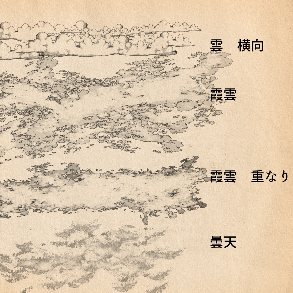 銅版画風ブラシ