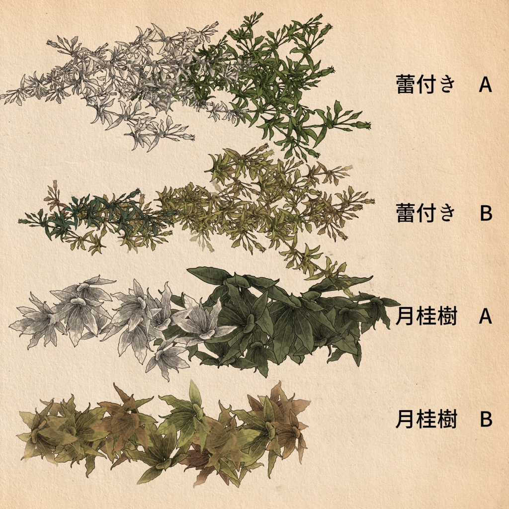 銅版画風ブラシ