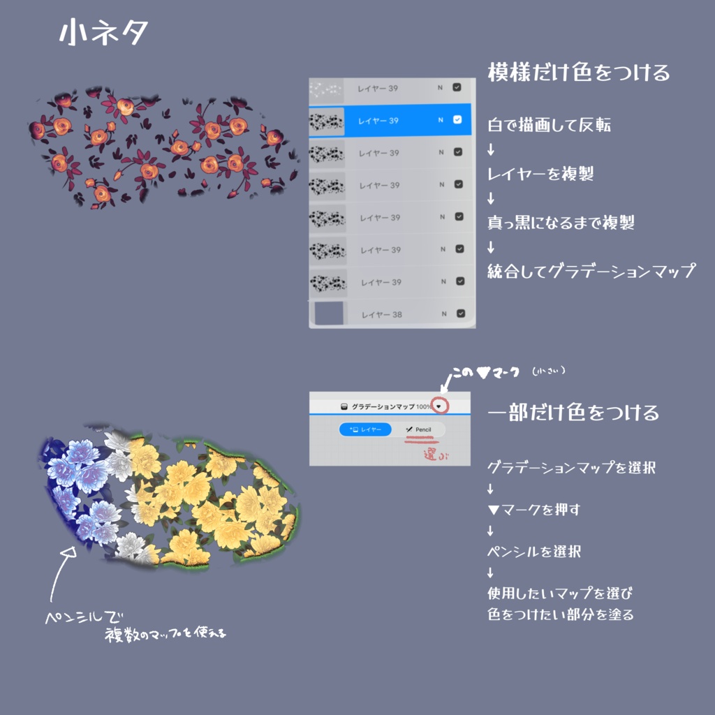 グラデマップで彩るパターンブラシ