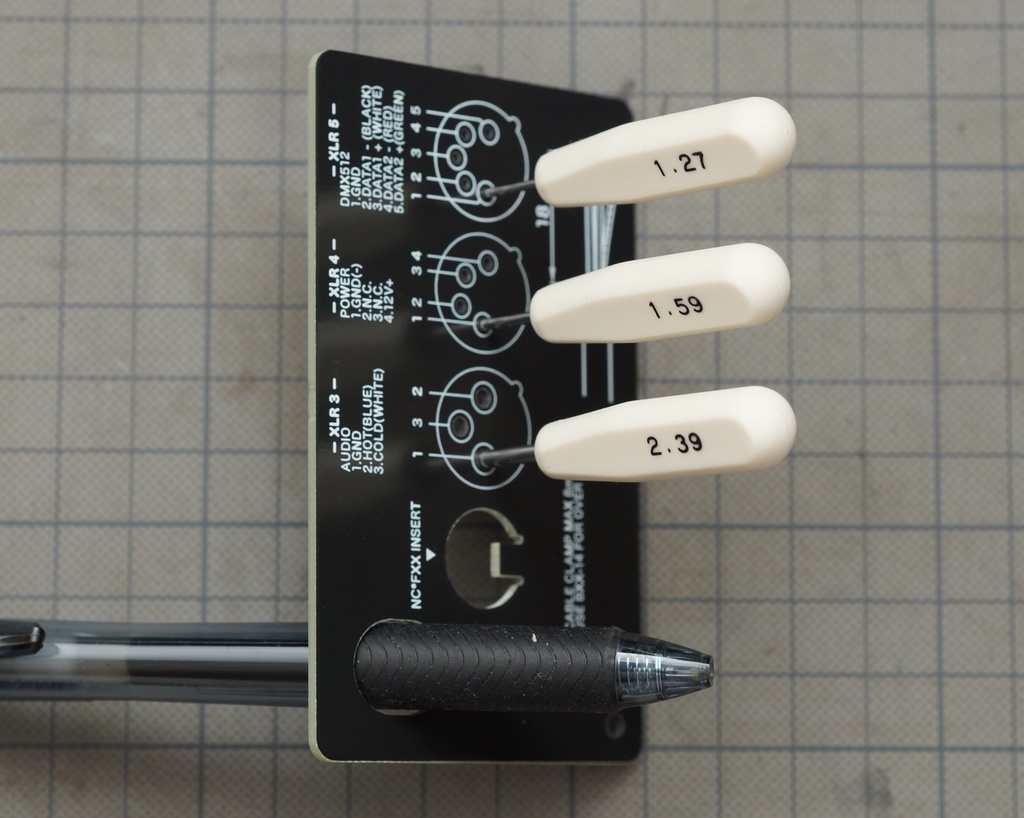 XLRコネクタ半田付けテンプレート