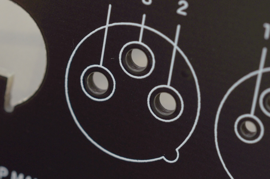 XLRコネクタ半田付けテンプレート