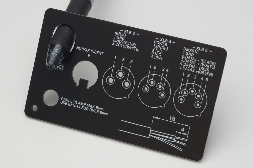 XLRコネクタ半田付けテンプレート