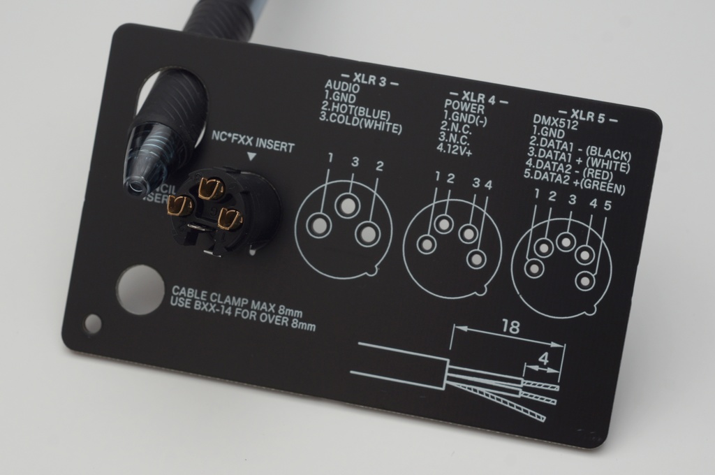 XLRコネクタ半田付けテンプレート