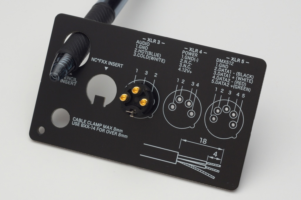 XLRコネクタ半田付けテンプレート