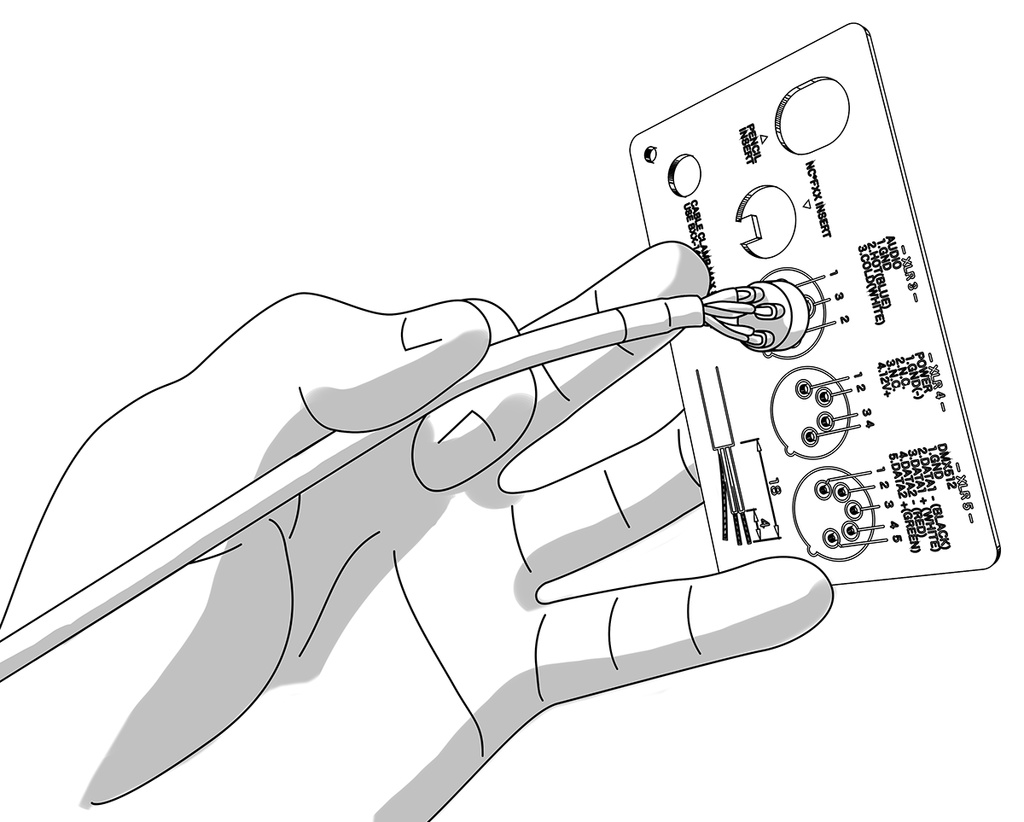 XLRコネクタ半田付けテンプレート