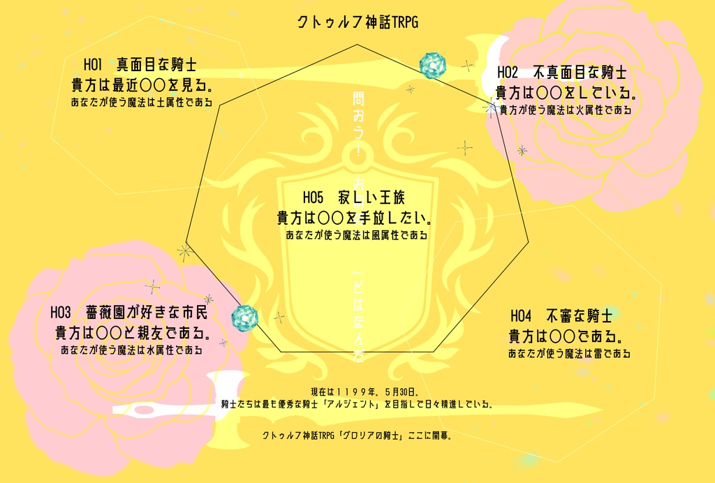 【CoCシナリオ】グロリアの騎士 SPLL:E107386