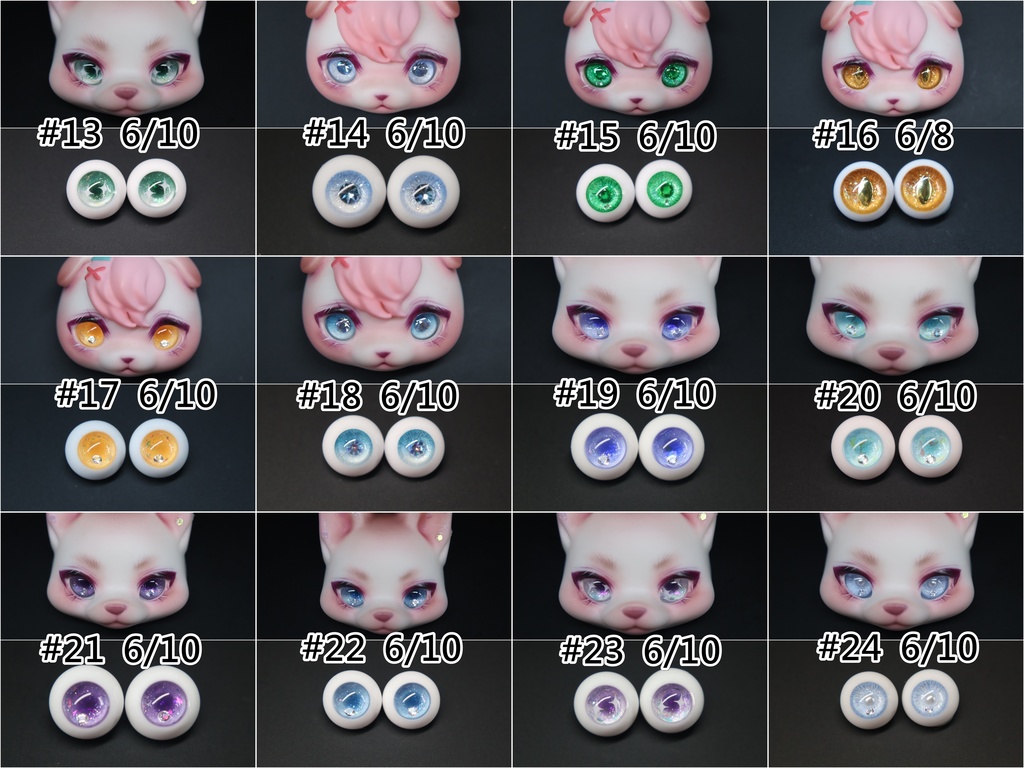 【10mm/8mmドールアイ】BJD レジンアイ