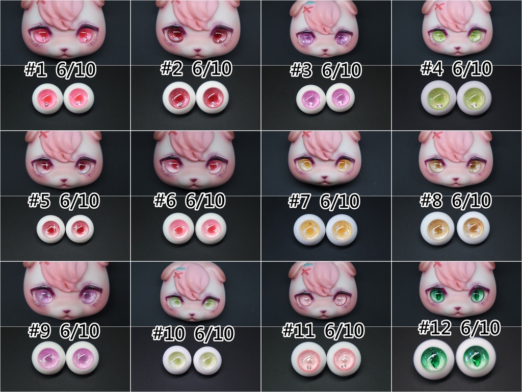 【10mm/8mmドールアイ】BJD レジンアイ