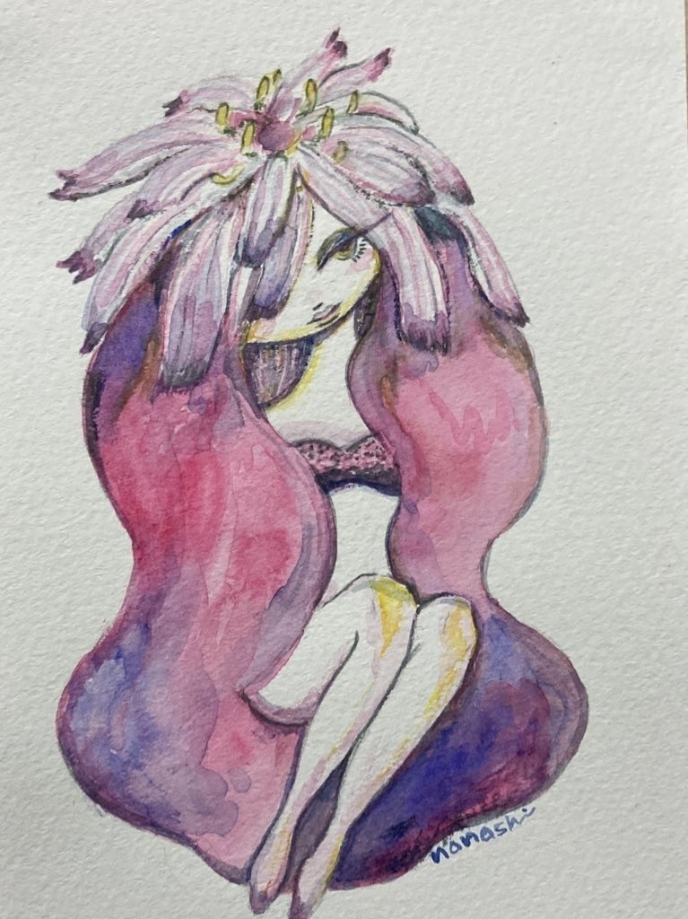 瑠璃苦菜　ポストカード原画