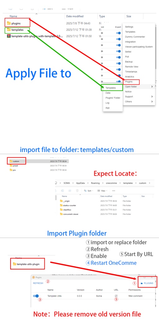 【わんコメプラグイン】Template Utils - OneComme Plugin