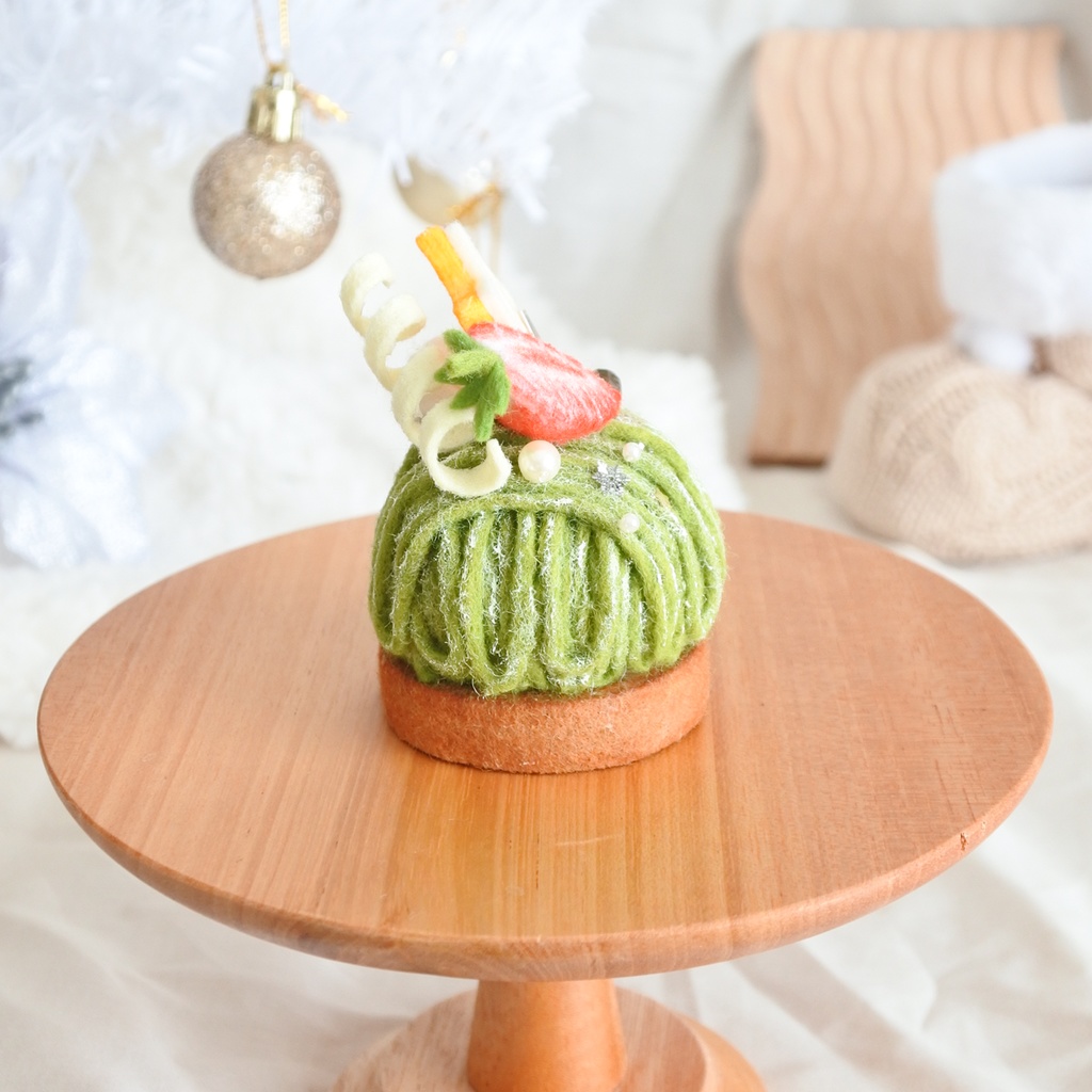 フェルトケーキ~抹茶のモンブラン~