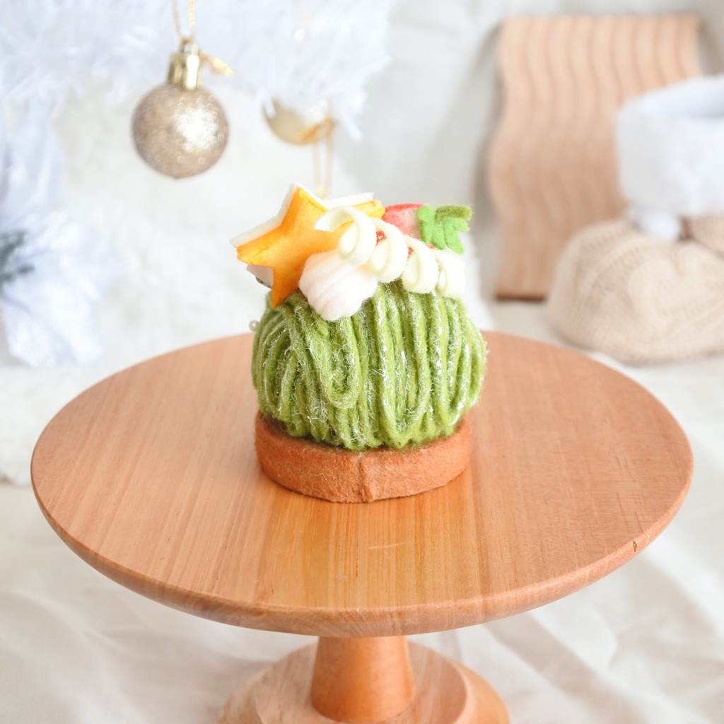 フェルトケーキ~抹茶のモンブラン~