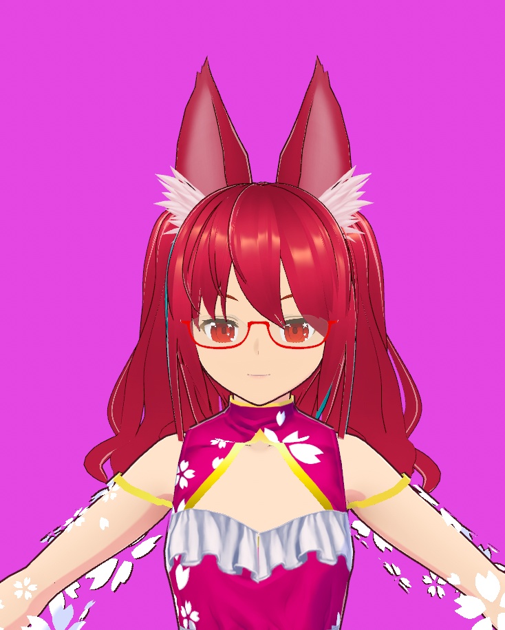 【VRMモデル】ぶらん☆みゅう さくらワンピース Blanc Meow VRM model