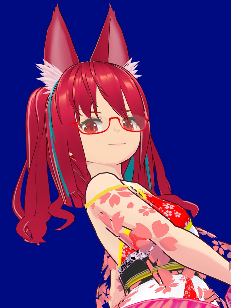 【VRMモデル】ぶらん☆みゅう さくらワンピース 3 Blanc Meow VRM model