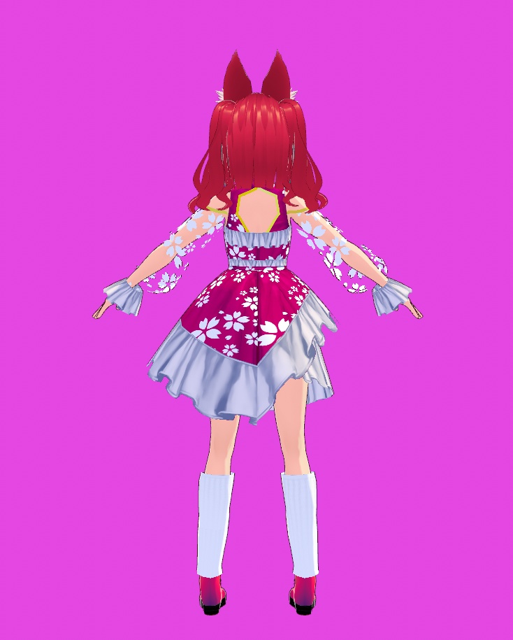 【VRoid Studio用コスチュームセット】桜ワンピースセット Sakura Dress set