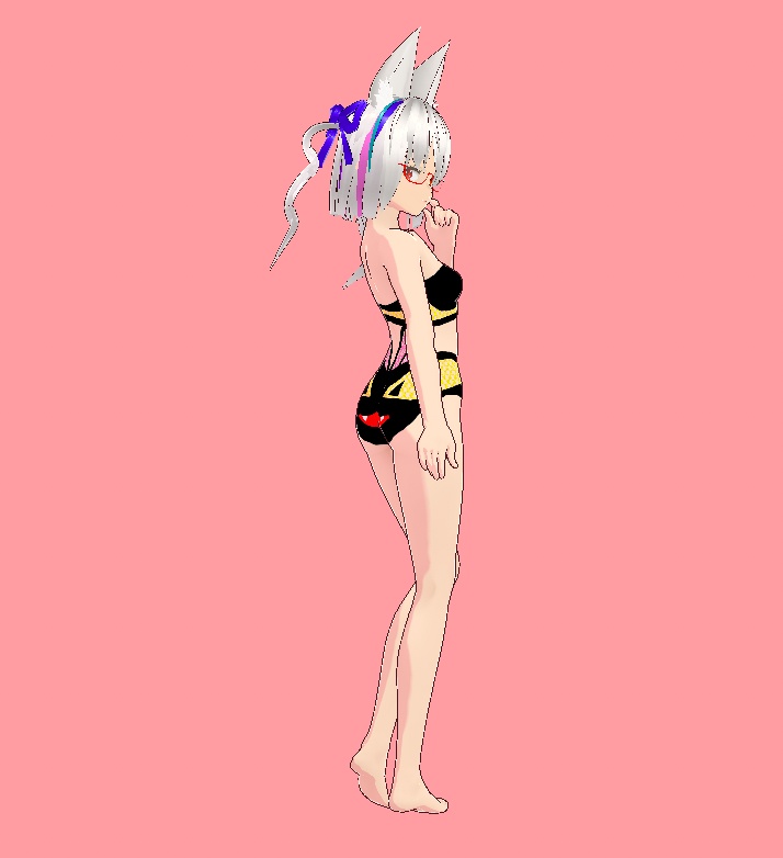 【VRoidStudio用衣装】ねこ柄水着/Cat patterned swimwear/Maillot de bain à motifs de chats