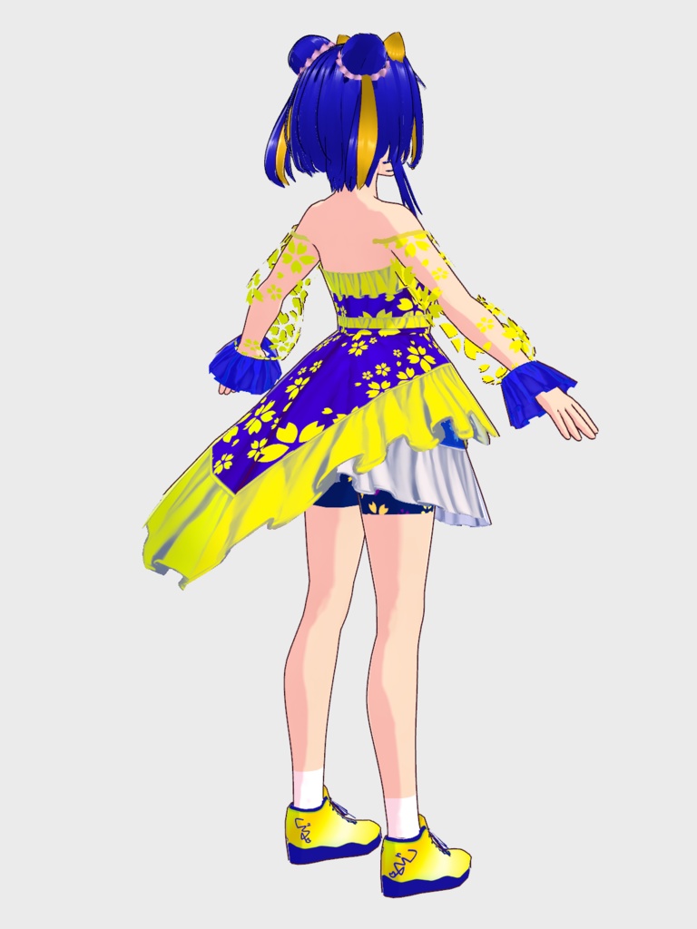 【VRoid Studio用衣装】桜ドレスセット 2023新色/【Costume for VRoid Studio】 Cherry blossom dress set 2023 new colours