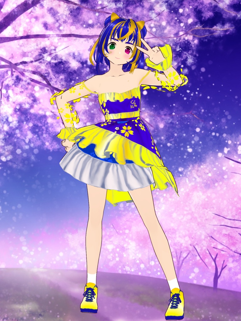 【VRMモデル】くるる桜ドレスNEOKET4限定バージョン/【VRM model】Kululu Sakura Dress limited for NEOKET4