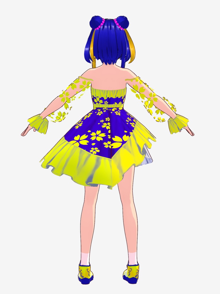 【VRMモデル】くるる桜ドレスNEOKET4限定バージョン/【VRM model】Kululu Sakura Dress limited for NEOKET4