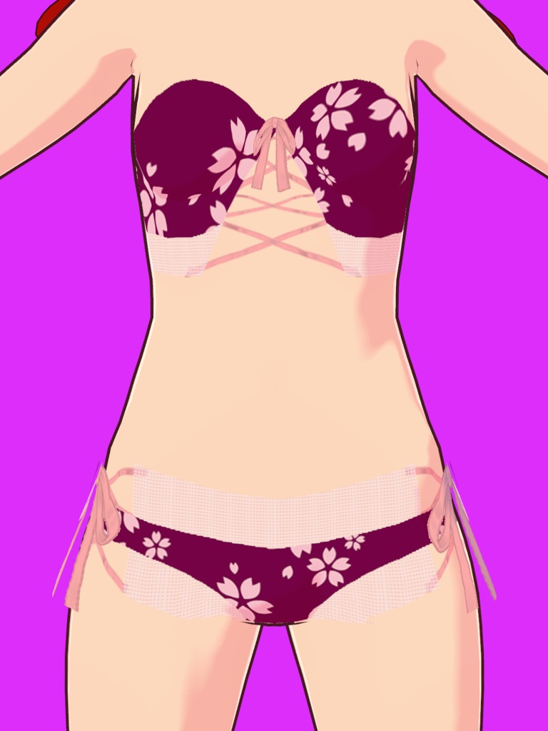 【VRoid Studio用衣装】水着2023-01(2バリエーション同梱)/【Costume for VRoid Studio】 Swimwear Ver. 2023-01 (2 variations included)