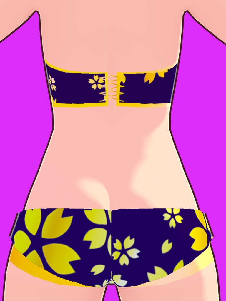 【VRoid Studio用衣装】水着2023-01(2バリエーション同梱)/【Costume for VRoid Studio】 Swimwear Ver. 2023-01 (2 variations included)