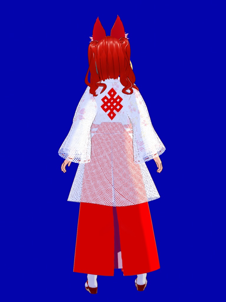 【VRoid Studio用衣装】巫女装束風衣装セット/【Costume for VRoid Studio】 Shrine Miko-style dress set