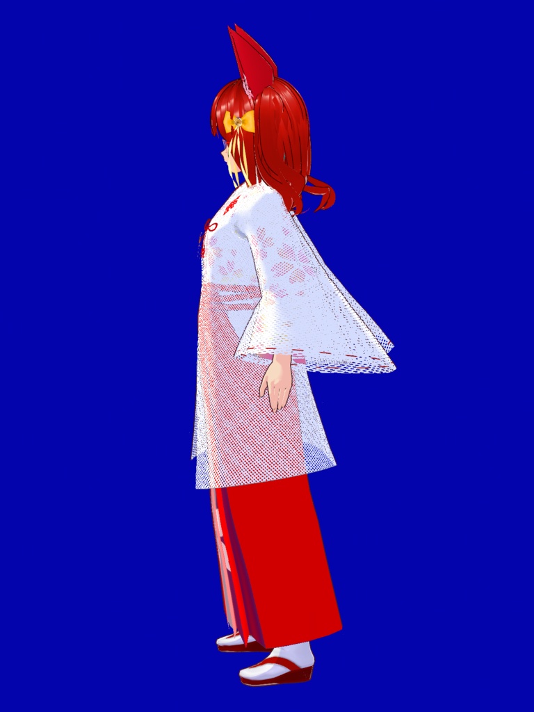 【VRoid Studio用衣装】巫女装束風衣装セット/【Costume for VRoid Studio】 Shrine Miko-style dress set