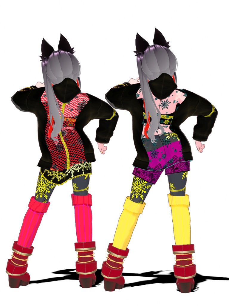 【VRoid Studio用衣装】雪パーカーセット/【Outfit for VRoid Studio】Snow Parka Set