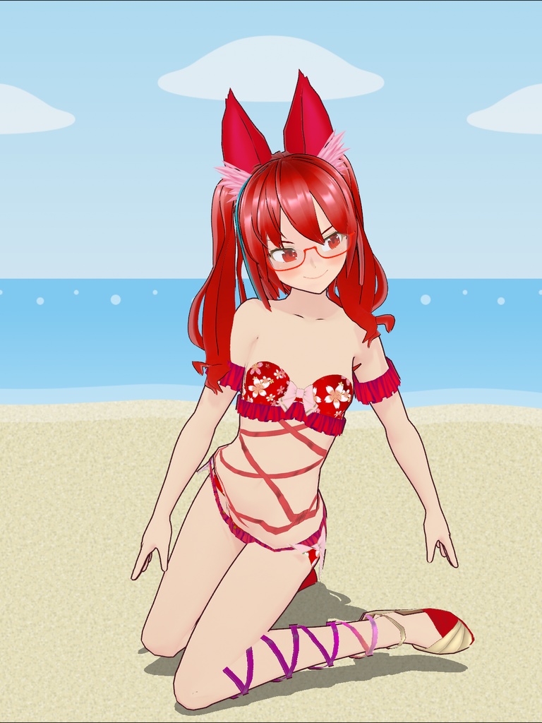 【VRoid Studio用衣装】さくら水着2024/【Outfit for VRoid Studio】Sakura Swimwear 2024