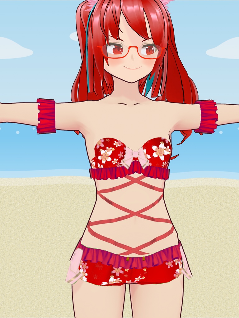 【VRoid Studio用衣装】さくら水着2024/【Outfit for VRoid Studio】Sakura Swimwear 2024
