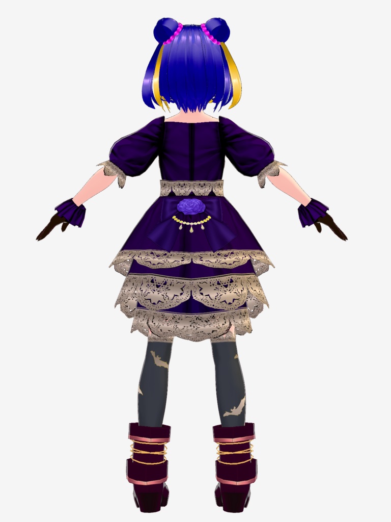 【VRoid Studio用衣装】ハロウィンドレスセット/【Outfit for VRoid Studio】Halloween dress set